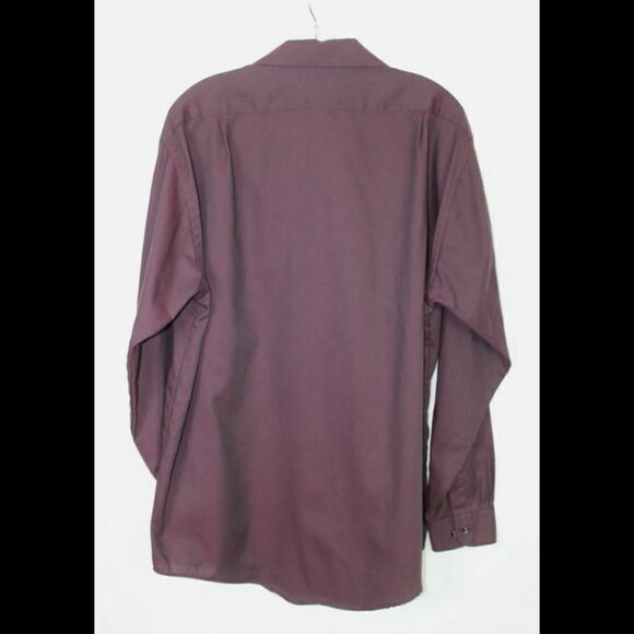 John Henry Purple Long Sleeved Button Down Dress Shirt Size 16 1/2 (34/35) - Picture 2 of 6